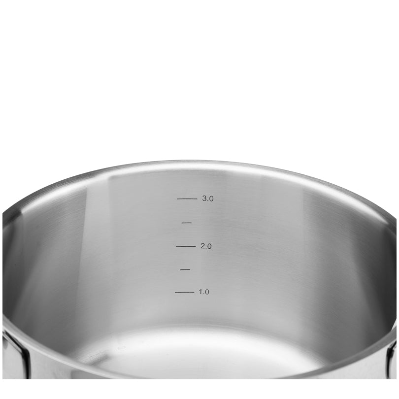 Casseruola alta con coperchio in vetro "Pisa" cm Ø20x12,5/l 3,7