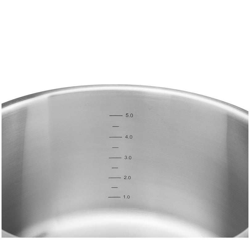 Casseruola alta con coperchio in vetro "Pisa" cm Ø24x14,5/l 6,3