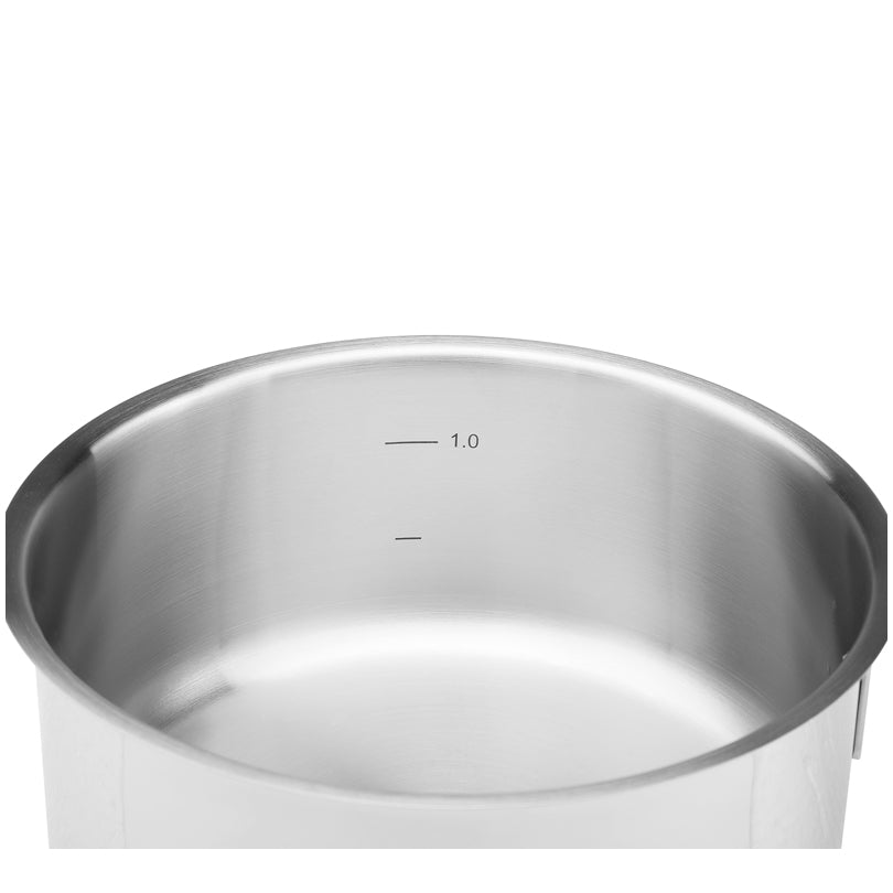 Casseruola con manico e coperchio in vetro "Pisa" cm Ø16x8/l 1,5