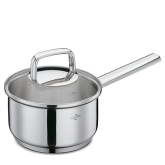 Casseruola con manico e coperchio in vetro "Pisa" cm Ø16x8/l 1,5