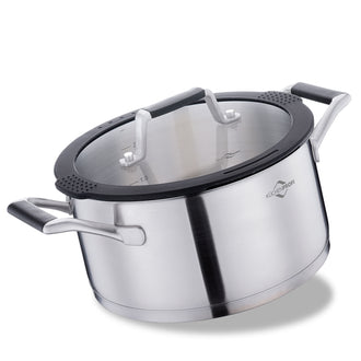 Casseruola con coperchio in vetro "Como" cm Ø20x10/l 3