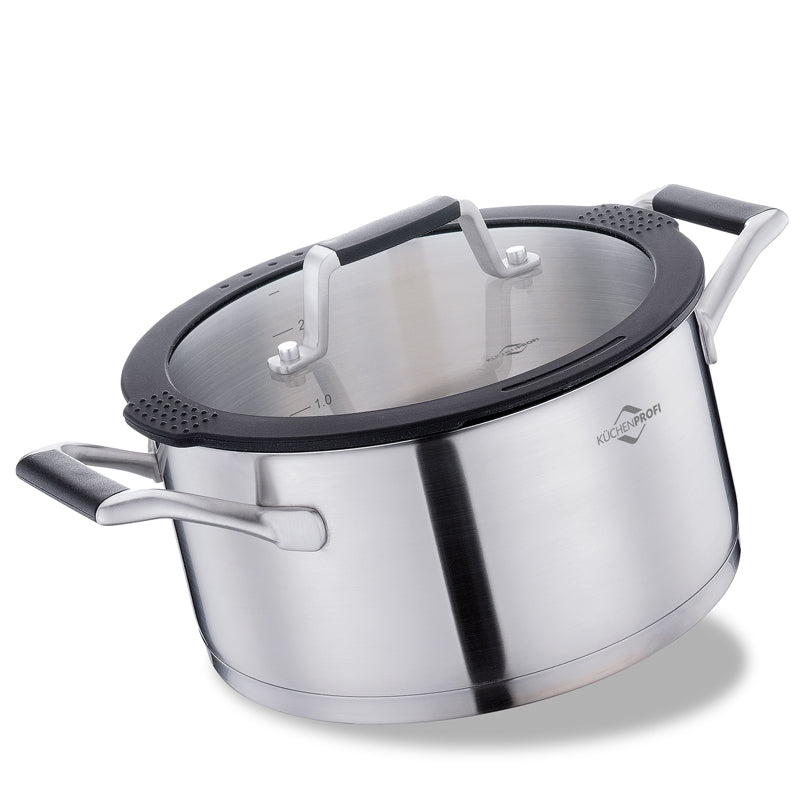 Casseruola con coperchio in vetro "Como" cm Ø20x10/l 3