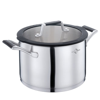 Casseruola alta con coperchio in vetro "Como" cm Ø20x13/l 3,9