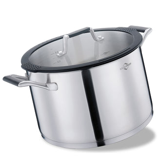 Casseruola alta con coperchio in vetro "Como" cm Ø24x15/l 6,5