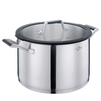 Casseruola alta con coperchio in vetro "Como" cm Ø24x15/l 6,5