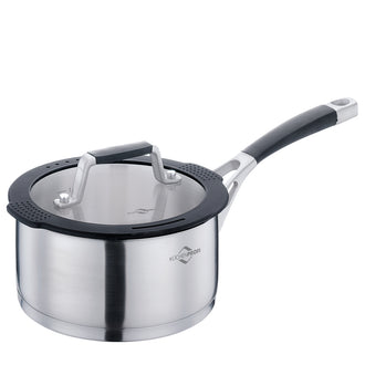 Casseruola con manico e coperchio in vetro "Como" cm Ø16x8/l 1,5