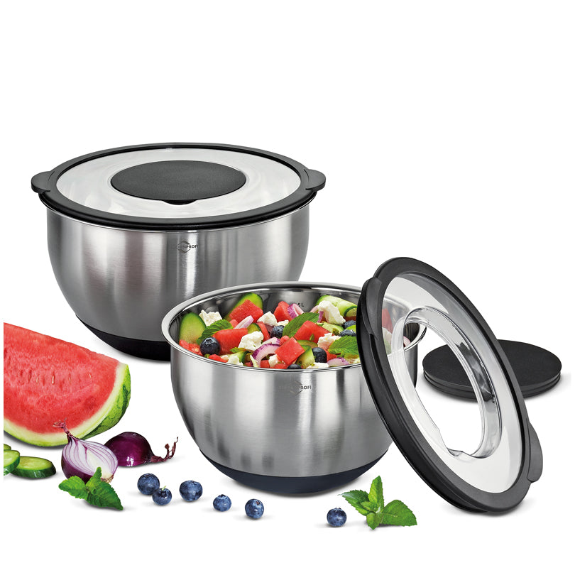 Kit 2 Bastardelle antiscivolo "Deluxe", coperchi mutlifunzionali inclusi cm Ø20/cm Ø24