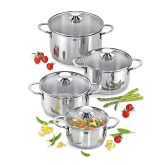 Batteria pentole "Capri", 8 pezzi