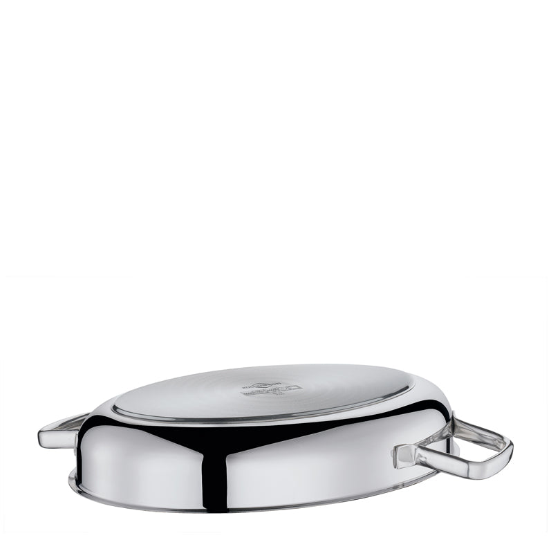 Casseruola ovale "Pisa" con coperchio in acciaio inox l 8,6/cm 38x25x19