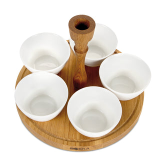 Vassoio da aperitivo tondo "Party", 6 pezzi ml 150/cm Ø26x20