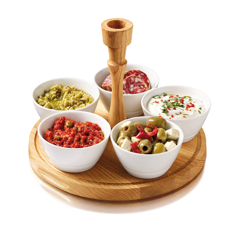 Vassoio da aperitivo tondo "Party", 6 pezzi ml 150/cm Ø26x20