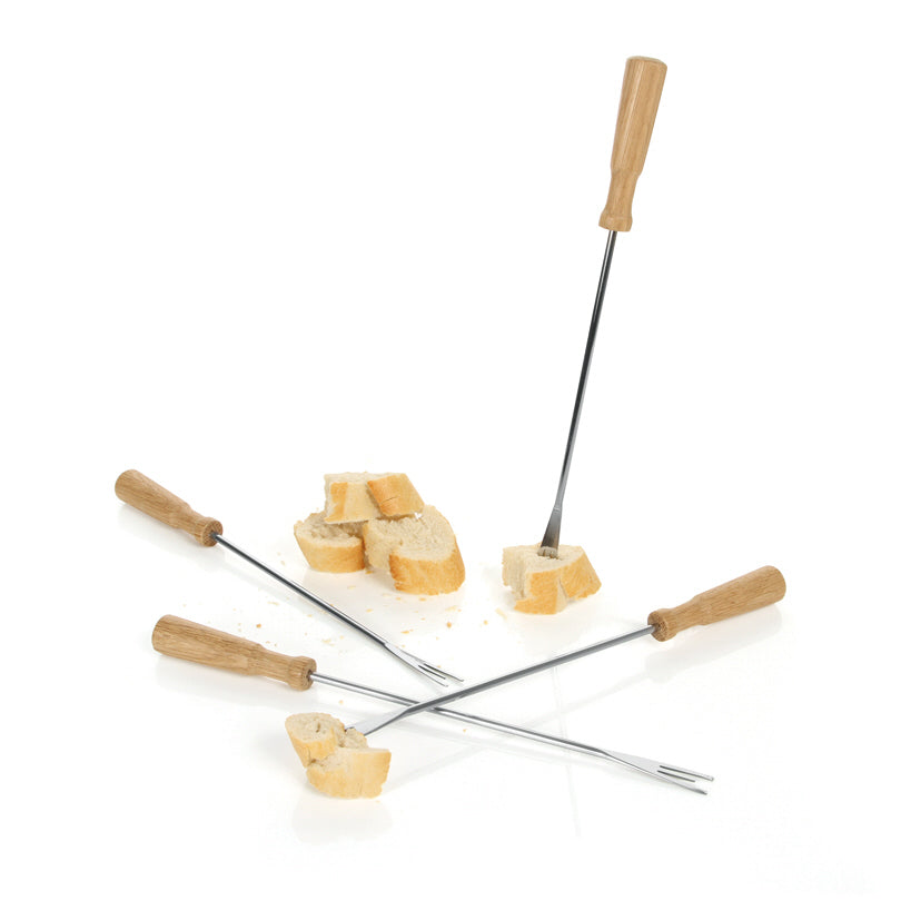 Forchetta per fonduta al formaggio Oslo, in confezione da 4 pezzi cm 26,5