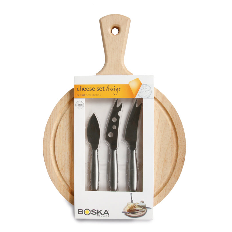 Kit formaggio tondo "Amigo", 4 pezzi cm Ø24x33x2