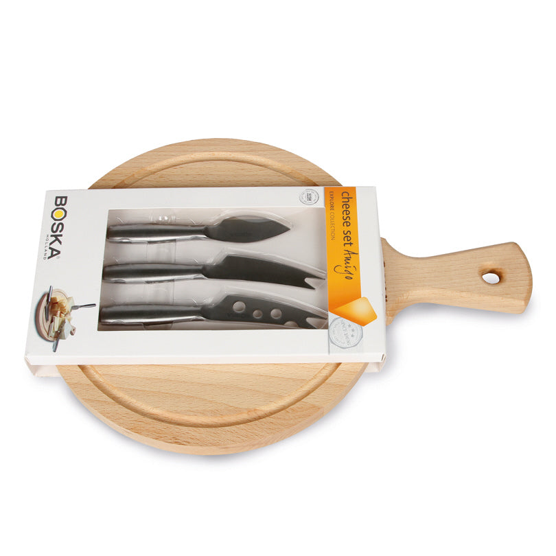 Kit formaggio tondo "Amigo", 4 pezzi cm Ø24x33x2