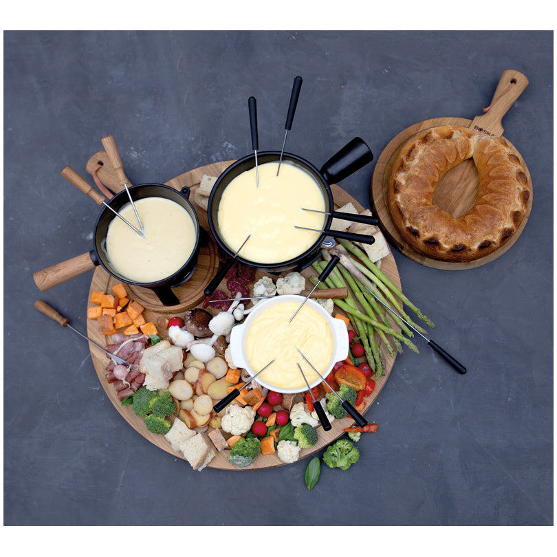 Set per fonduta al formaggio Pro, 10 pezzi cm 28x17x17/l 1