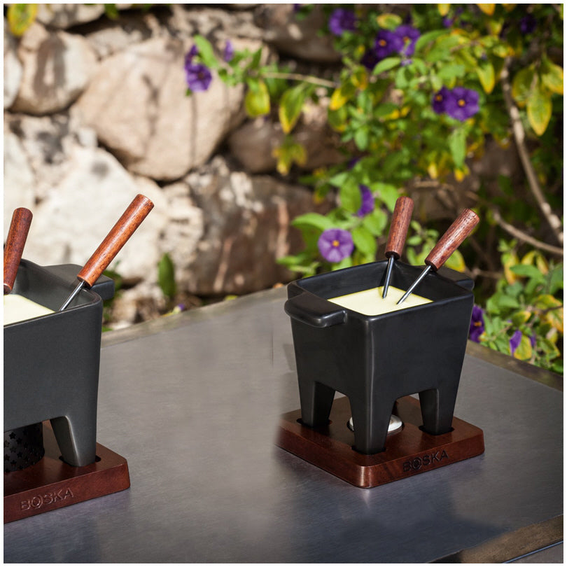 Set per fonduta al cioccolato/formaggio Tapas, 4 pezzi cm 14,5x11x12/cl 20