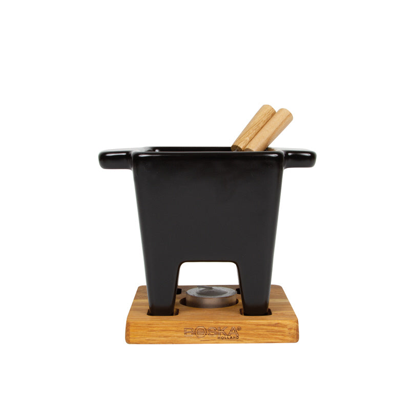 Set per fonduta al cioccolato/formaggio Tapas, 4 pezzi cm 14,5x11x12/cl 20