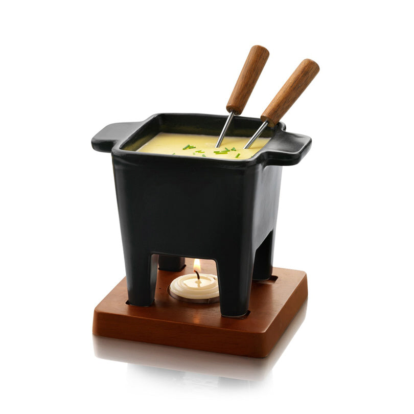 Set per fonduta al cioccolato/formaggio Tapas, 4 pezzi cm 14,5x11x12/cl 20