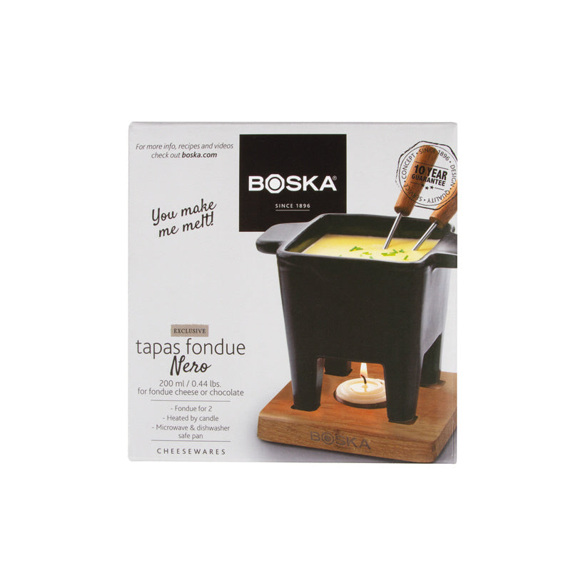 Set per fonduta al cioccolato/formaggio Tapas, 4 pezzi cm 14,5x11x12/cl 20