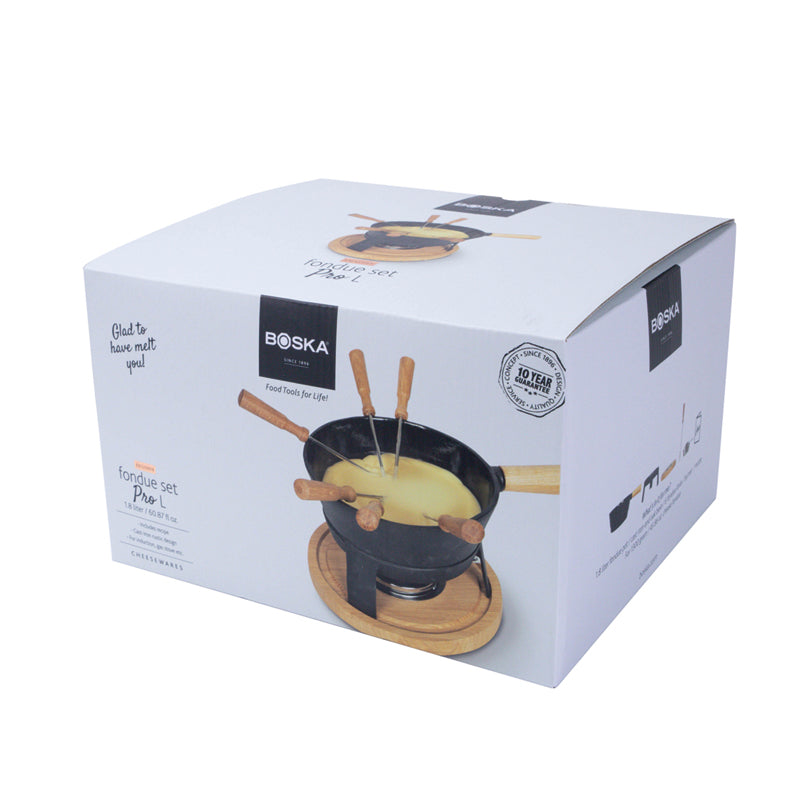 Set per fonduta al formaggio "Pro L", 10 pezzi l 1,8/cm 31x20x15