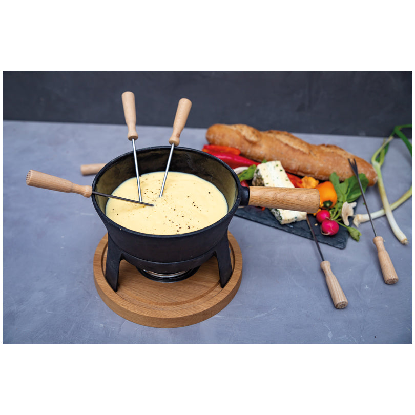Set per fonduta al formaggio "Pro L", 10 pezzi l 1,8/cm 31x20x15