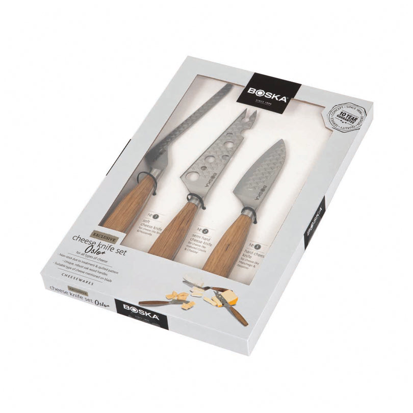 Set 3 coltelli formaggio "Oslo+" cm 20,5-25,5