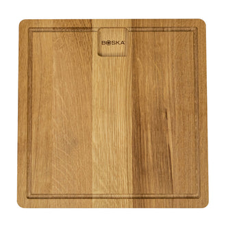 Tagliere da portata quadrato con scanalatura "Friends" cm 23x23x2,2