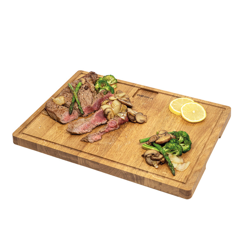 Tagliere da portata rettangolare con scanalatura "Friends" cm 39x28x2,2