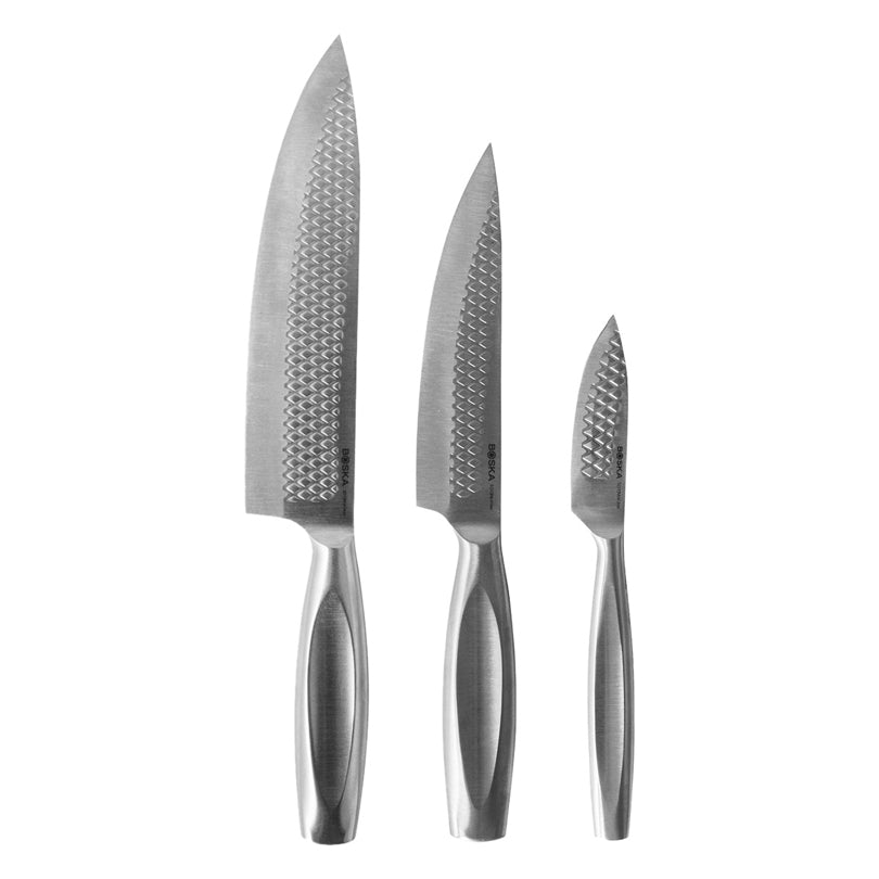 Set 3 coltelli cucina "Monaco+" cm 20/15/8