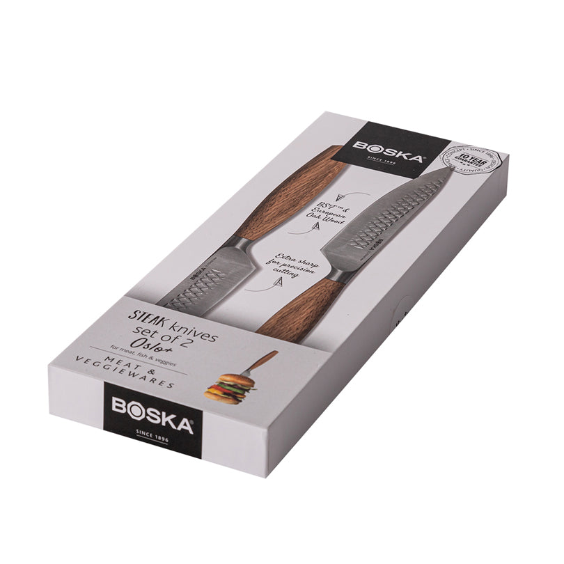 Coltello bistecca "Oslo+", confezione 2 pezzi cm 13/24