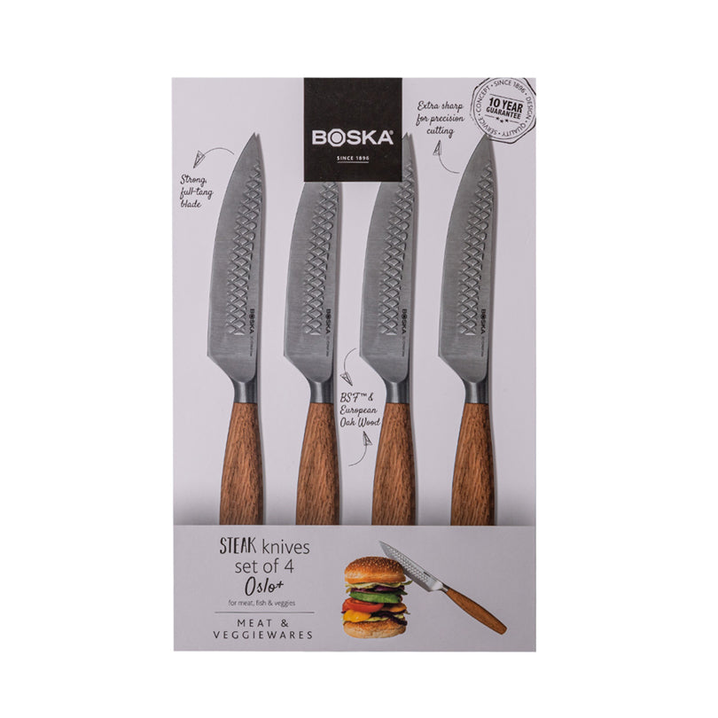 Coltello bistecca "Oslo+", confezione 4 pezzi cm 13/24
