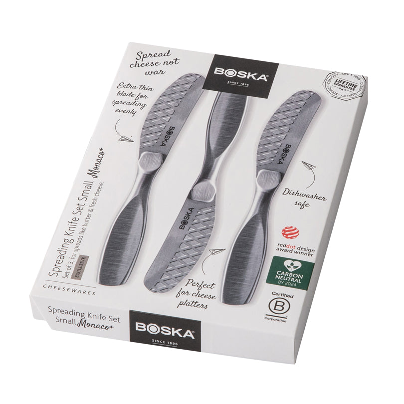 Coltello spalmaburro "Monaco+", confezione 3 pezzi cm 15