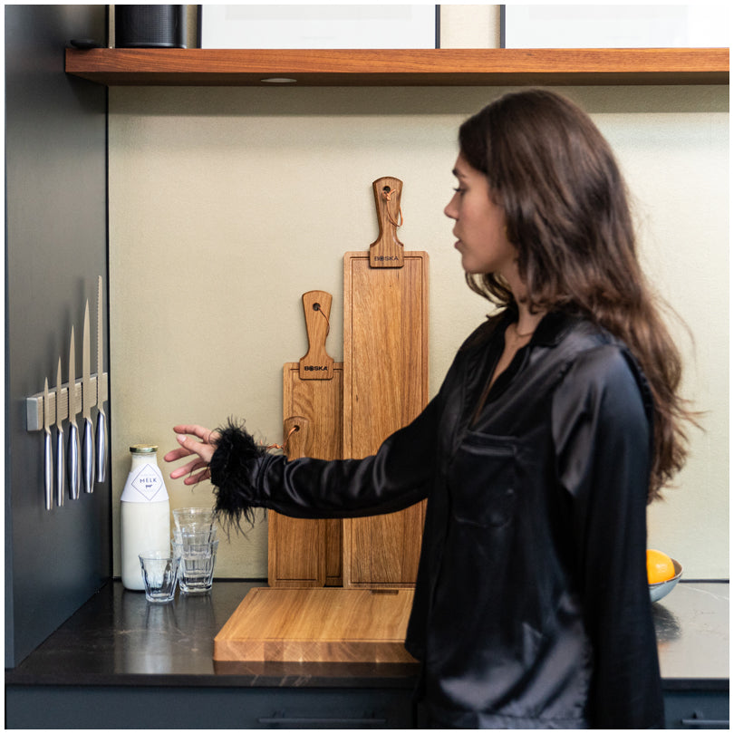 Set coltelli cucina "Monaco+" con barra magnetica porta coltelli, 6 pezzi