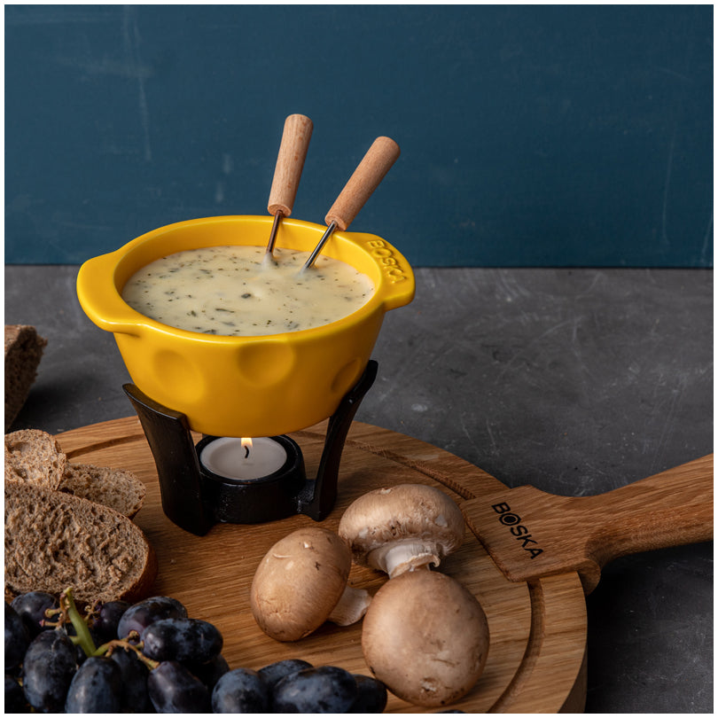 Servizio fonduta formaggio "Party Mini Cheesy", 5 pezzi ml 300/cm Ø14x11