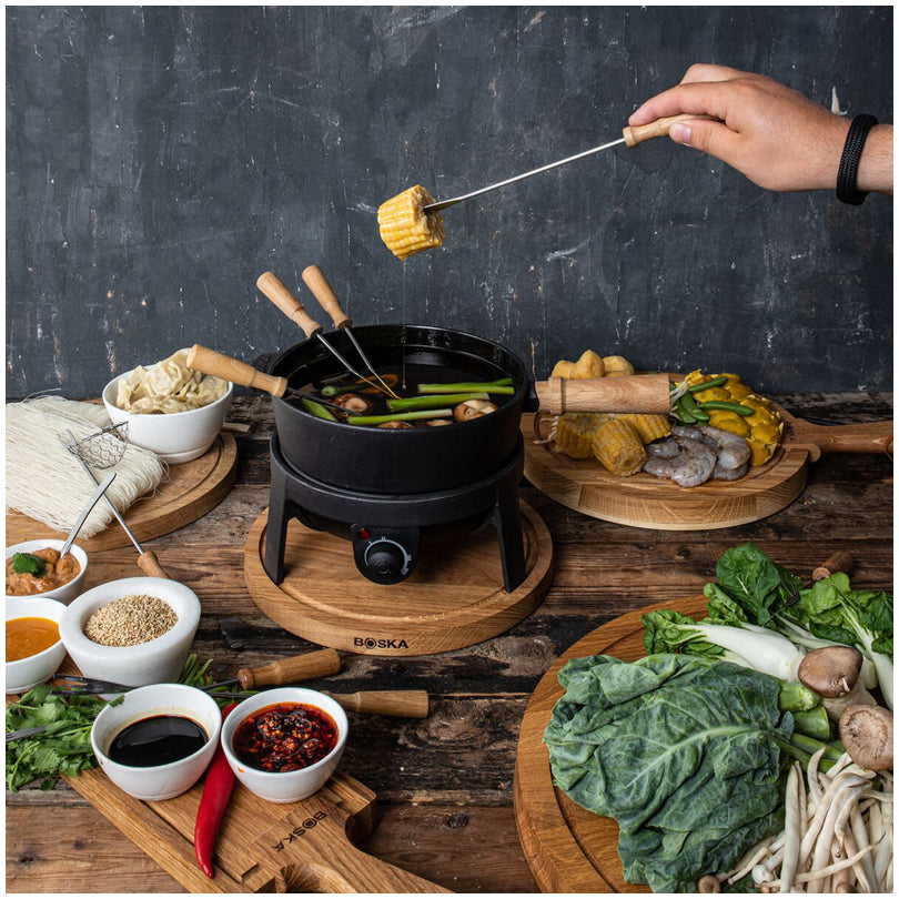 Servizio fonduta elettrico "Pro", 12 pezzi l 2,15/cm Ø40x28,5