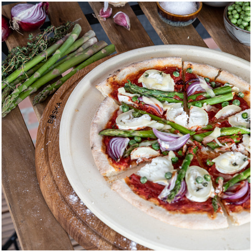 Tagliere per servire pizza tondo XXL "Friends" cm Ø47X2