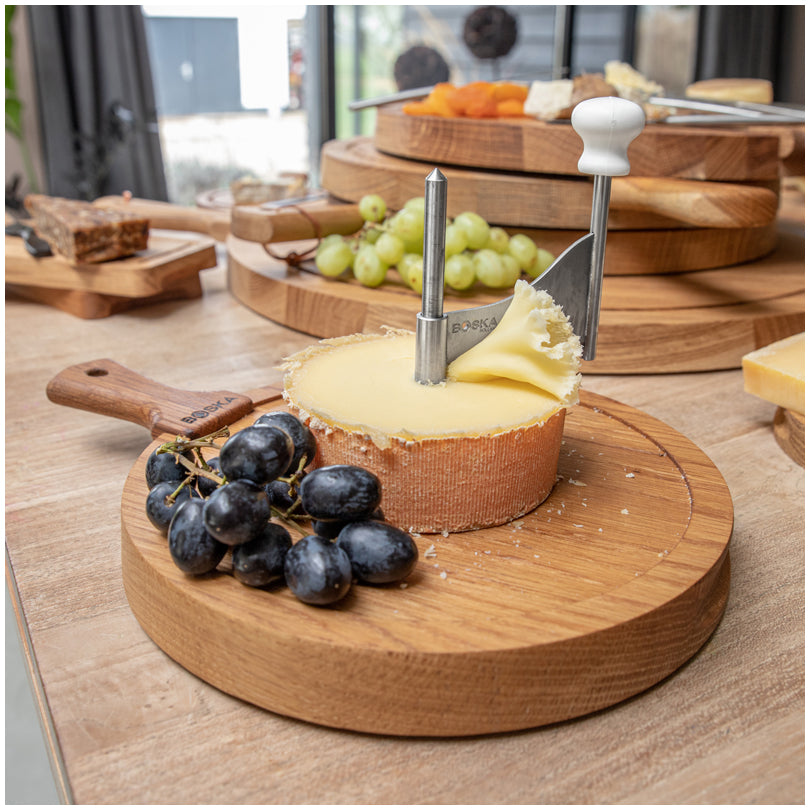 Tagliere raschia formaggio/Girolle "Friends" cm Ø23x6