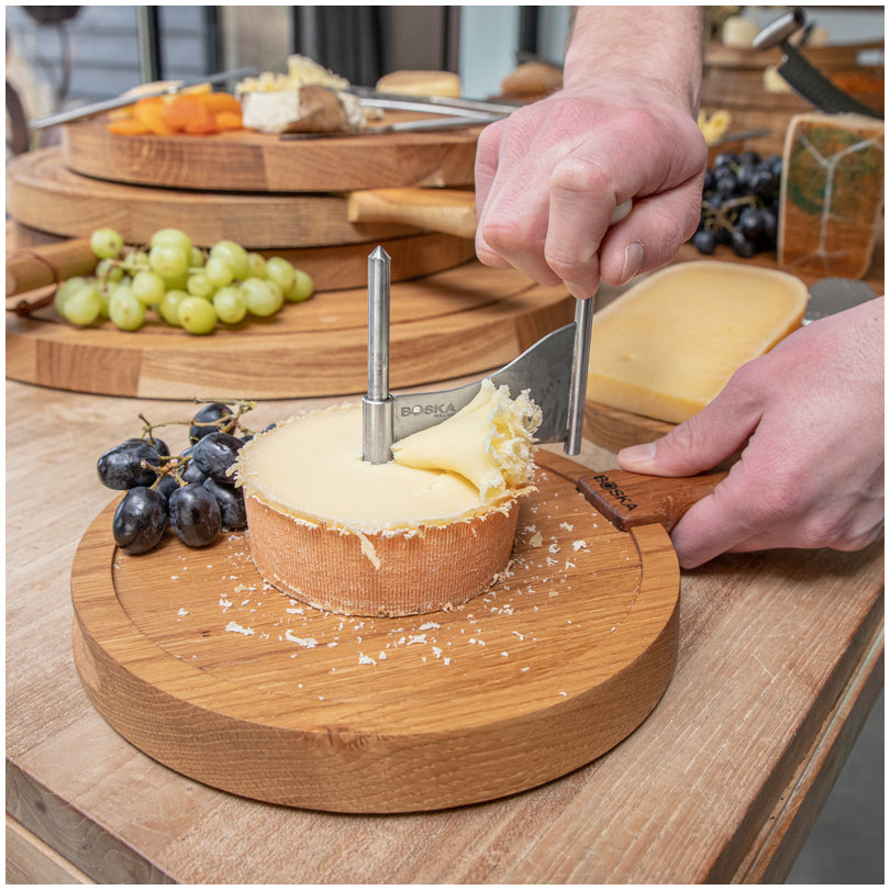 Tagliere raschia formaggio/Girolle "Friends" cm Ø23x6