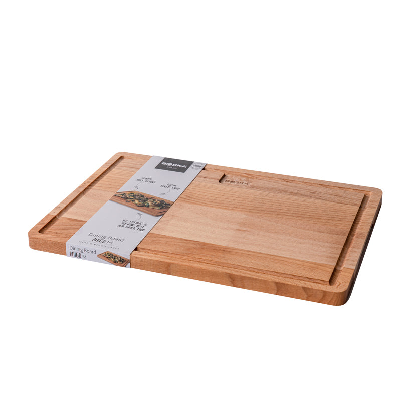 Tagliere da portata rettangolare con scanalatura "Amigo" cm 39x28,5x1,5