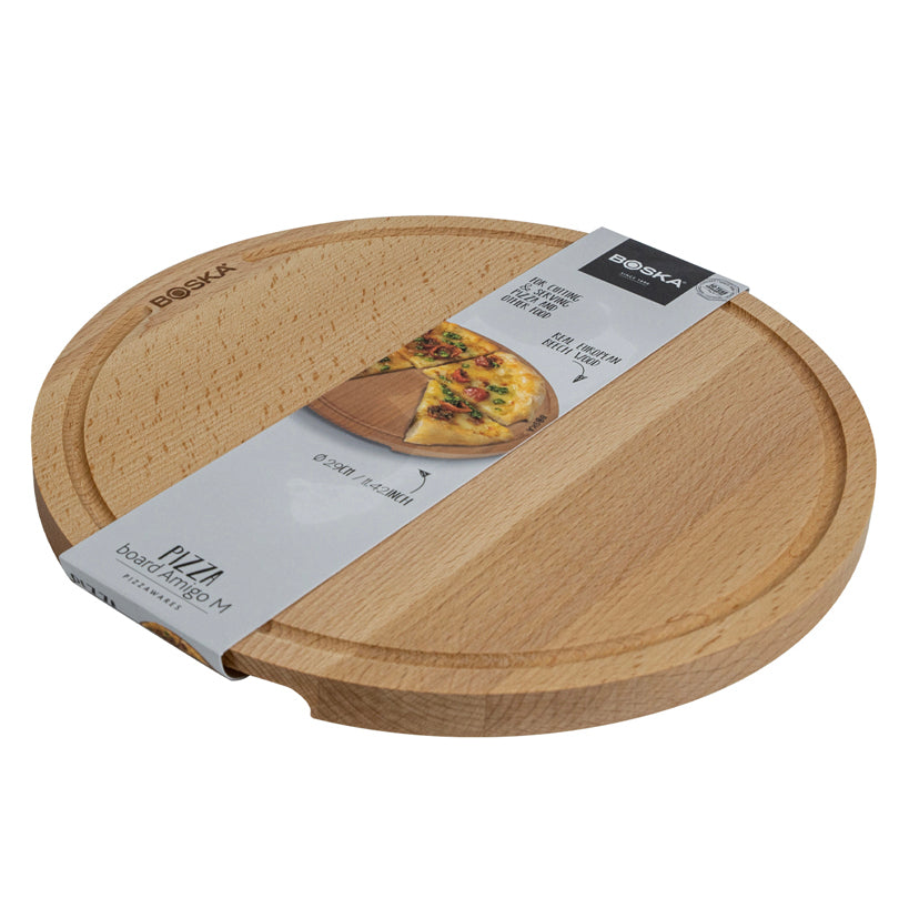 Tagliere per servire pizza tondo M "Amigo" cm Ø29,5x2