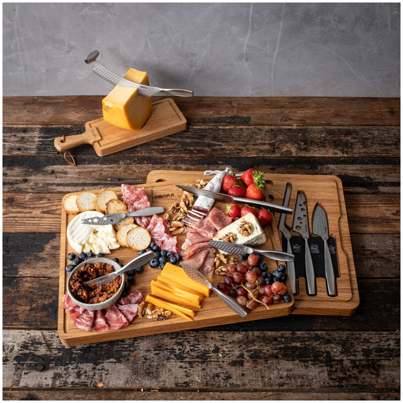 Set professionale formaggio tagliere + 9 coltelli "Monaco+" cm 35,8x13x5,5