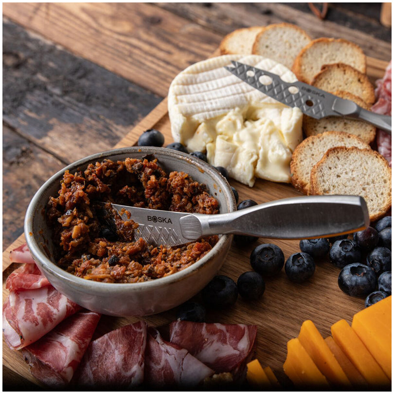 Set professionale formaggio tagliere + 9 coltelli "Monaco+" cm 35,8x13x5,5