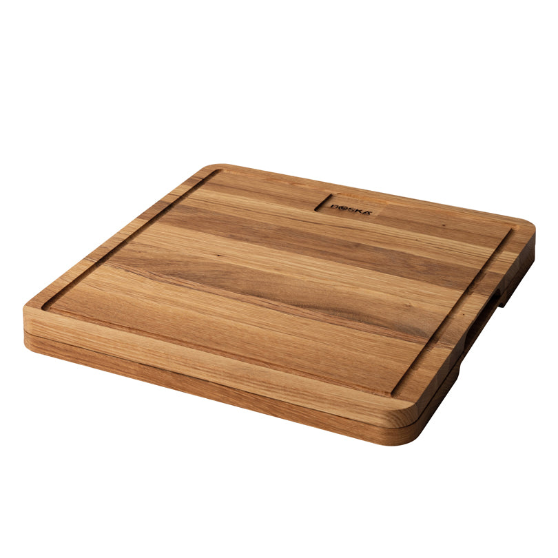 Tagliere doppio con 5 coltelli formaggioi "Copenhagen" cm 29x29x3