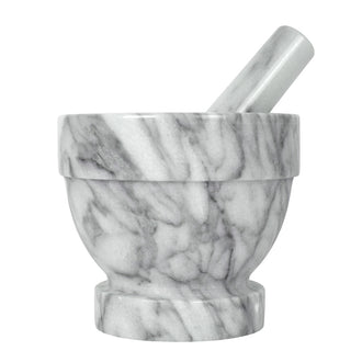 Mortaio marmo con pestello e piede cm 13,3x11,4