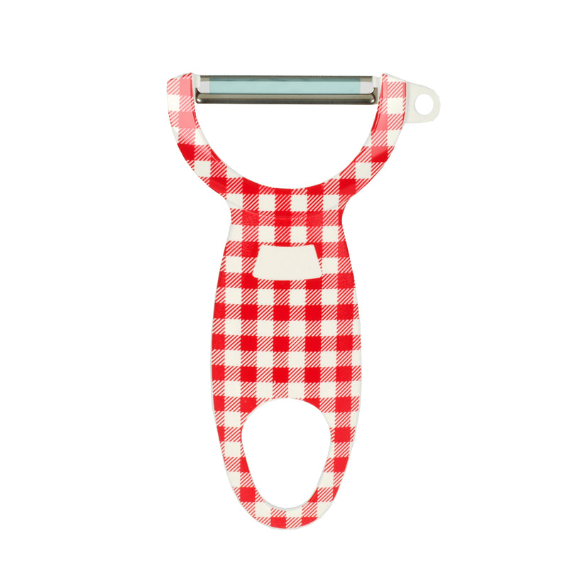 Pelatutto "Swiss Peeler - Gingham Squares", in display assortito da 24 pezzi cm 12x7x1,5