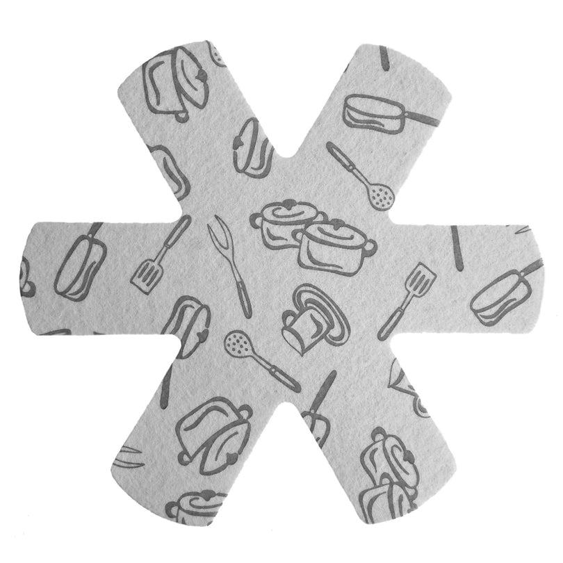 Feltro salvapadella "Pots & Pans", confezione da 3 pezzi cm Ø38