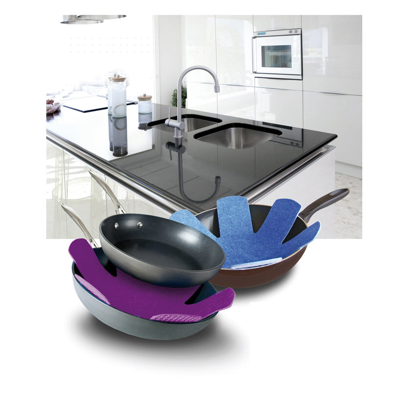 Feltro salvapadella, confezione assortita da 3 pezzi cm Ø38