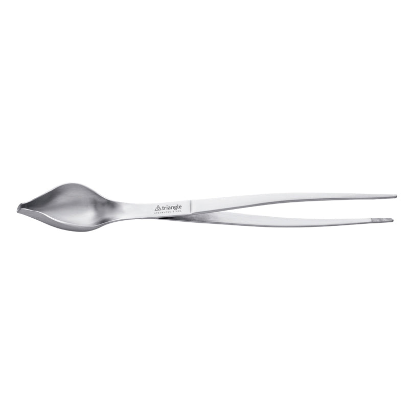 Cucchiaio decorazione piatti con pinza integrata cm 20