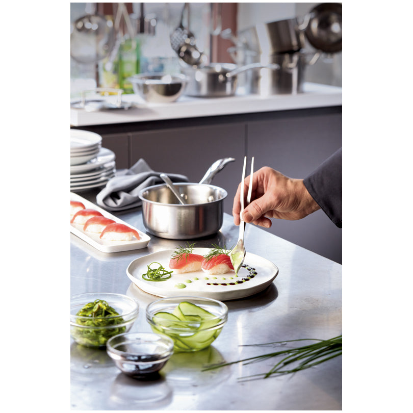 Cucchiaio decorazione piatti con pinza integrata cm 20