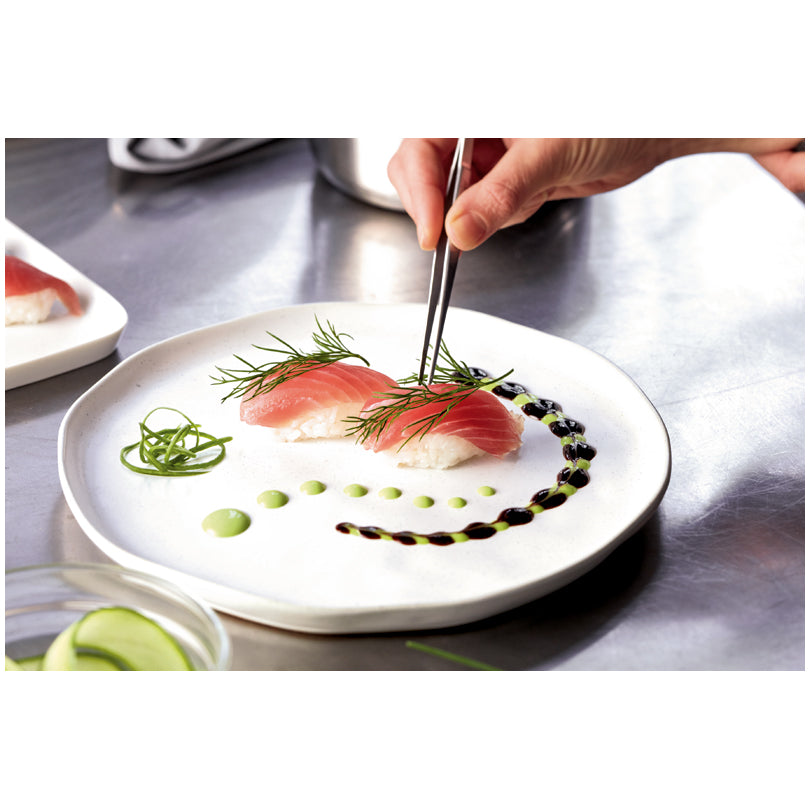 Cucchiaio decorazione piatti con pinza integrata cm 20